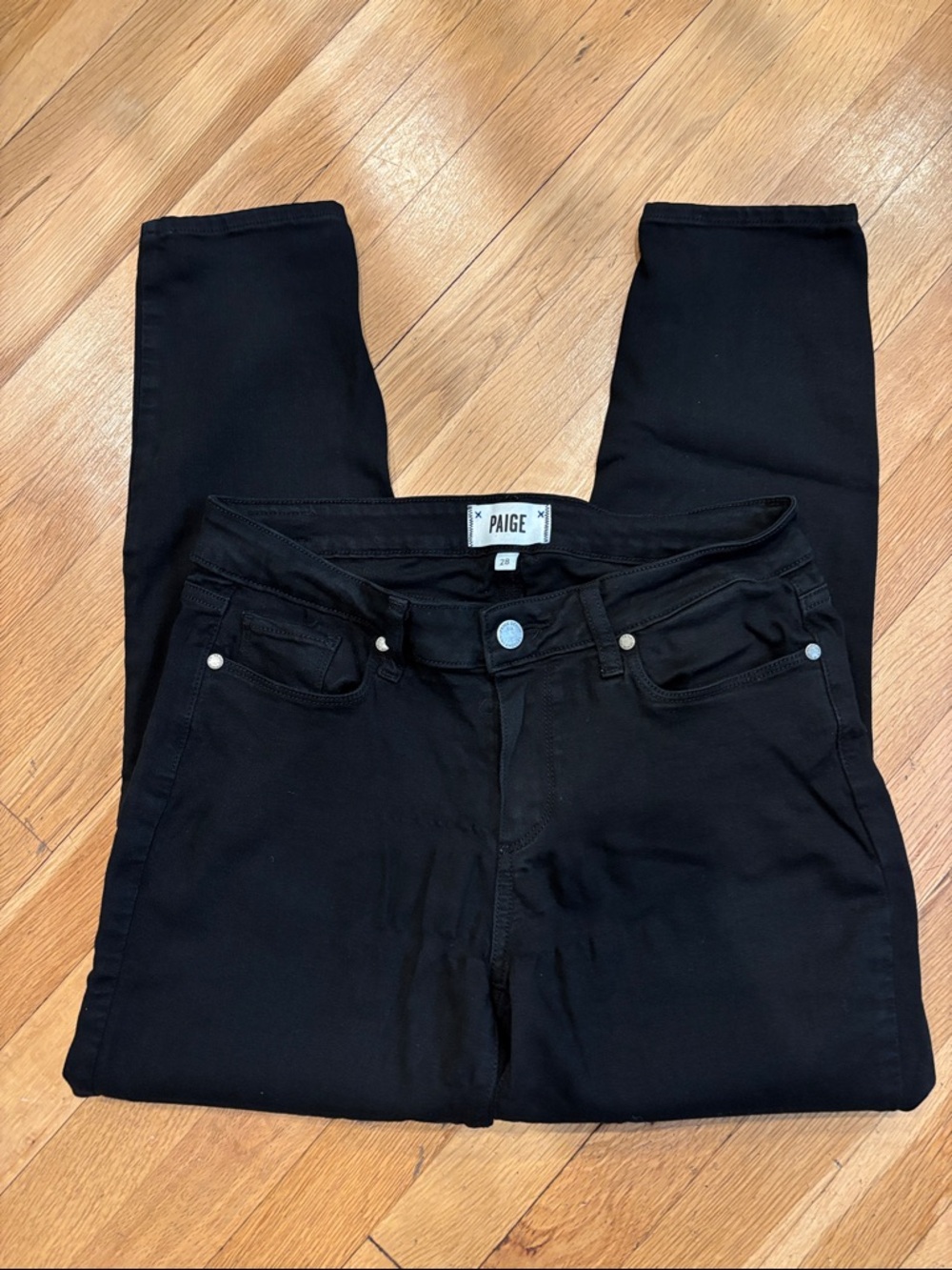 PAIGE Black High-Rise Verdugo Skinny Jeans